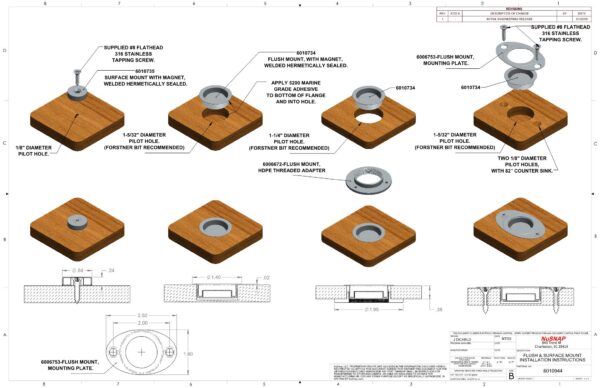 Technical drawing of wooden blocks with metal inserts